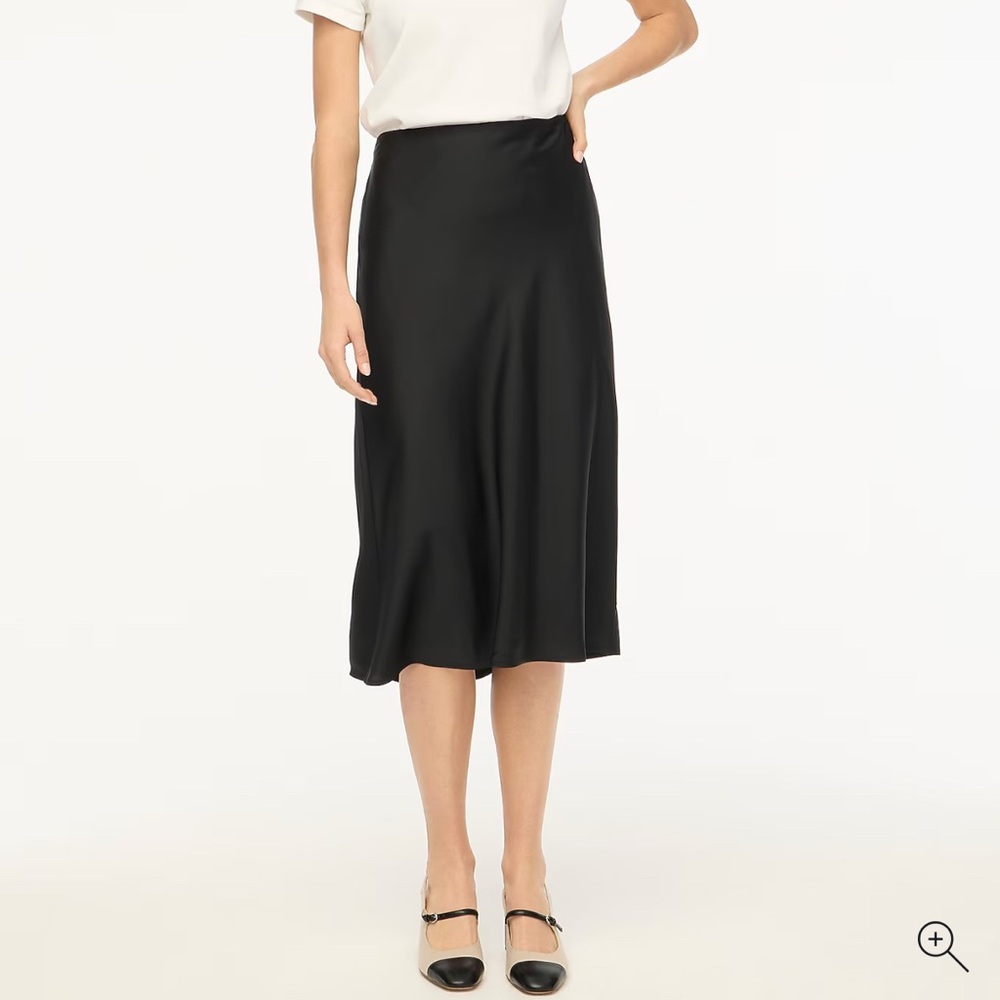 NWT JCrew Gwyneth slip skirt black